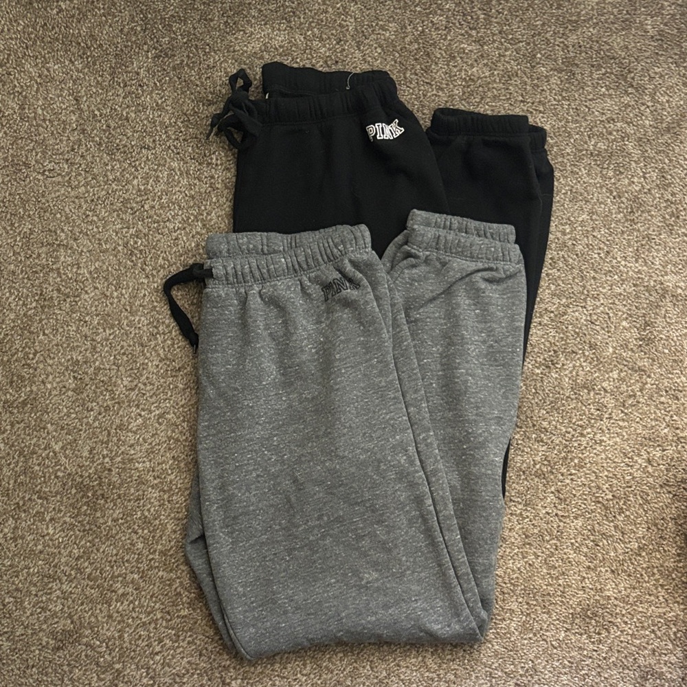 PINK Victoria's Secret Sweat Pants - Black and Gray Set